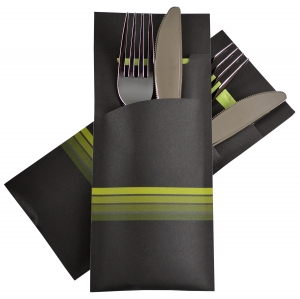 Pochetto Tissu 2pin Stripe Lime / Lime