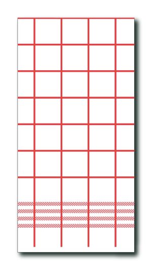 Serviettes de table P2P 40cm 1/8 serviette Rouge