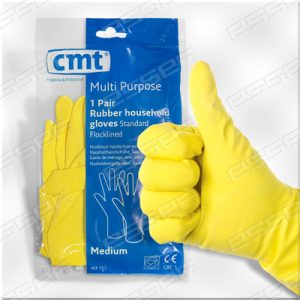 Huishoudhandschoen rubber Geel LARGE