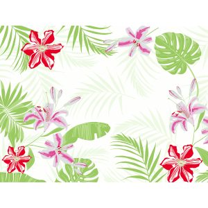 Papier sets de table 30x40cm Tropical Lilly