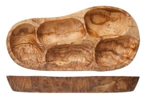 ANTIPASTI PLATE MIX SECTION X-LARGEOLIVE WOOD