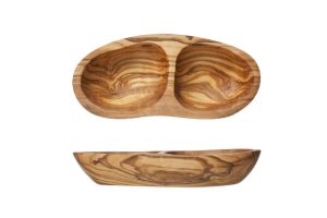 ANTIPASTI PLATE MIX SECTION MEDIUM OLIVE WOOD