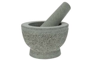 MORTAR AND PESTLE D13X8,5CM GRANITE