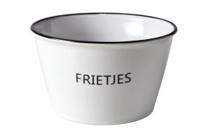 JAR WITH TEXT 'FRIES' D13XH7.5CM