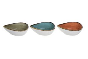 APERO POT 12X7 ↨4,5CM TEARDROP MOULD - BLUE-GREY-ORANGE