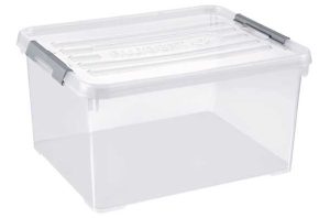 Boîte de rangement « HANDY » transp.
49x39x25cm 35L 