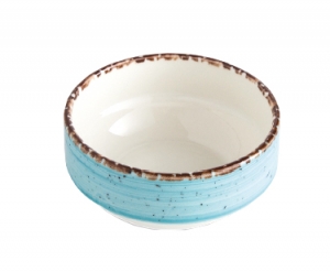 Graft blue salad bowl stackable Ø120mm 380ml