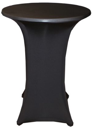 Standing table skirt stretch+cover Pluto black