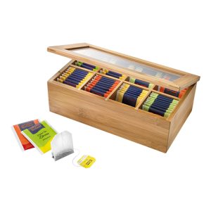 Tea box bamboie 8 comp.
With magnetic closure 