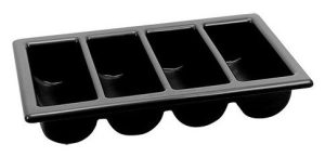 Cutlery tray GN1/1 4-compartment "BLACK"