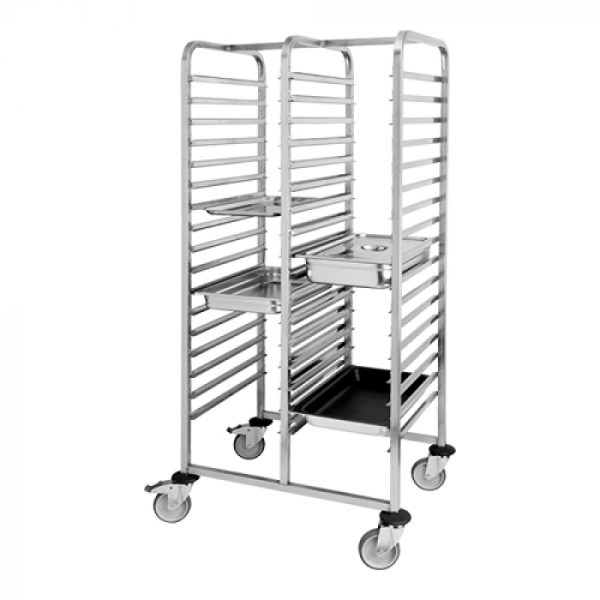 Shelf trolley 2x1/1GN 17-levels