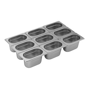 Gastronorm container stainless steel 1/9 ↨100mm