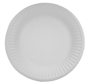 Bord karton Ø18cm wit