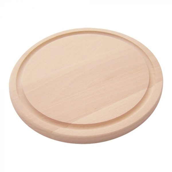 Planche à découper Ø25cm Bois avec tranchée