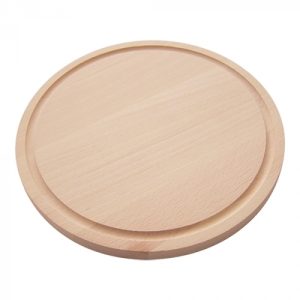 Planche à découper Ø28cm Bois avec tranchée