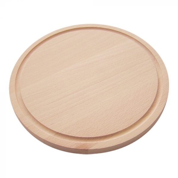 Planche à découper Ø28cm Bois avec tranchée