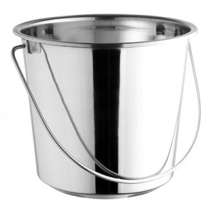 Bucket stainless steel 10L without lid Ø27.5 ↨23.5cm