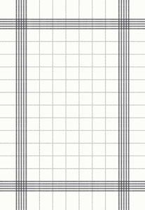 Serviettes de table Dunisoft 38x54 Serviette blanc/noir