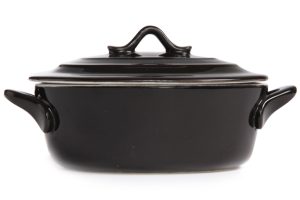 Oven dish black with lid 130x100 ↨50mm 0.25l 0XH5CM OVAL