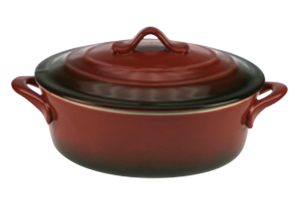 Oven dish red with dksl Ø165x130 ↨65mm 0.5l