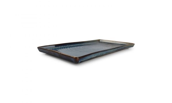 Lines blue Plate 30x17cm