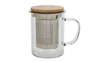 Double walling tea glass with filter 35cl Ø75 ↨110mm
