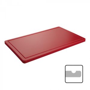Planche à découper GN1/1 53x32.5 ↨2cm Rouge avec tranchée