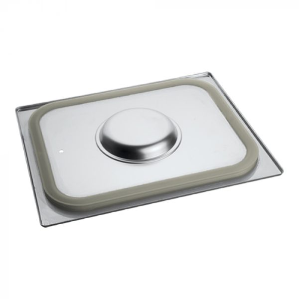 Gastronormbak rvs 1/2 deksel silic.dichting