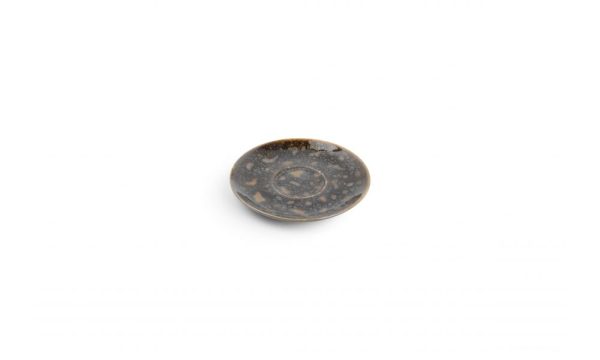 Plat Nobile Moka en flocons Ø11,5cm or