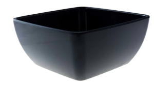 Bol en mélamine Truyts carré 250 ↨120mm Noir