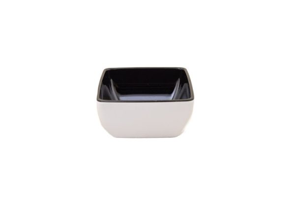 Bol en mélamine Truyts carré 126 ↨60mm noir/blanc