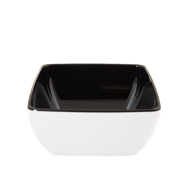 Melamine Truyts Bowl square 190 ↨90mm black/white