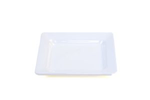 Assiette Truyts en mélamine carrée 267mm blanc