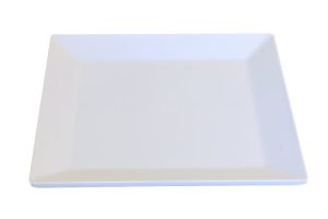Assiette Truyts en mélamine carrée 305mm blanc