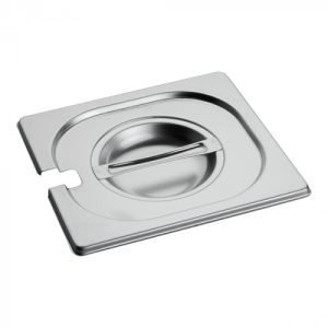 Gastronorm container stainless steel 1/6 lid + spoon