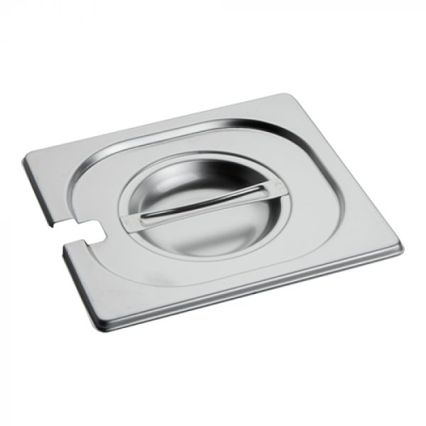 Gastronorm container stainless steel 1/6 lid + spoon