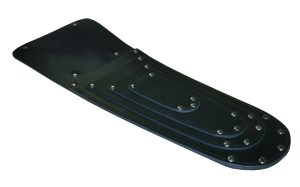Knife bag leather black 4-compartment