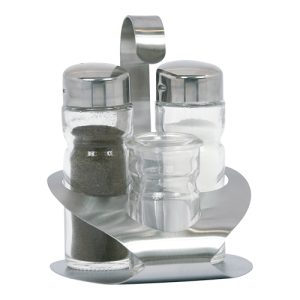 Menage 3-piece PeZo and toothpick with stainless steel holder