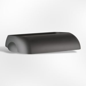 Afvalbak Vloer/Muur 23L Zwart "DEKSEL"