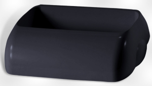 Waste Bin Floor/Wall 42L Black "LID"