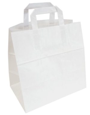 Draagtas papier wit 22/10 ↨28