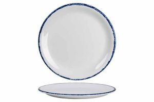 Bleu Dapple Melamine plat bord Ø20,3CM