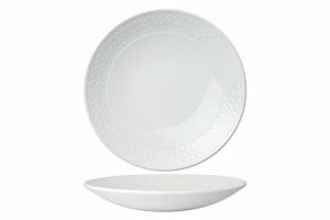 Bead White diep bord coupe 25.5cm