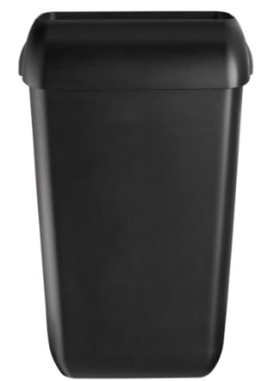 Disp. Quartz BLACK afvalbak 23L open