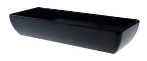 Melamine Truyts Schaal langwerpig 222x90 ↨40mm zwart